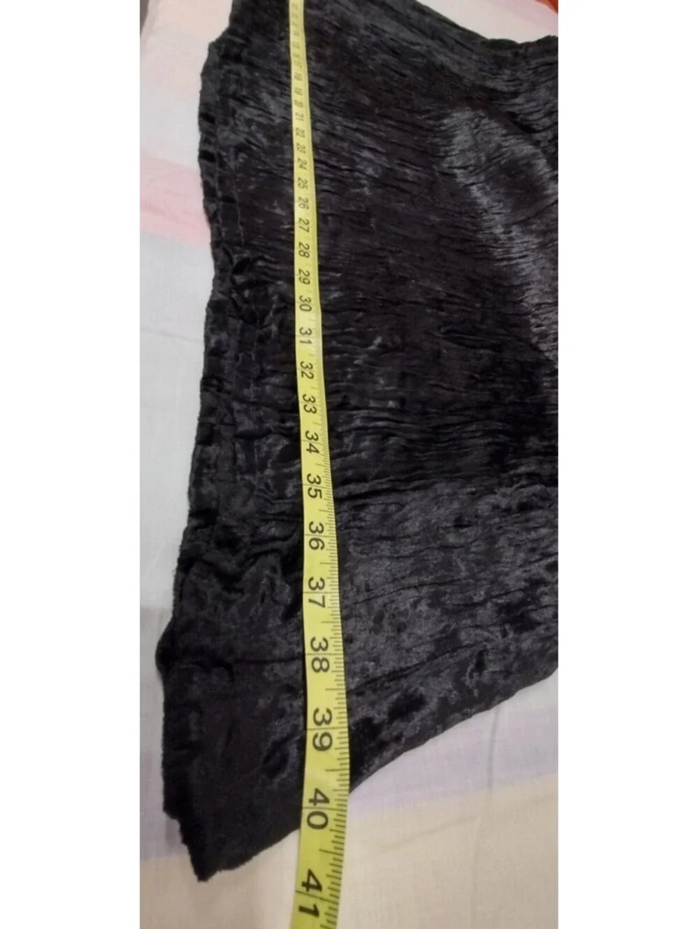 Vintage Authentic New Wave Goth Black Velvet Crush Skirt Witchy Broomstick M NEW